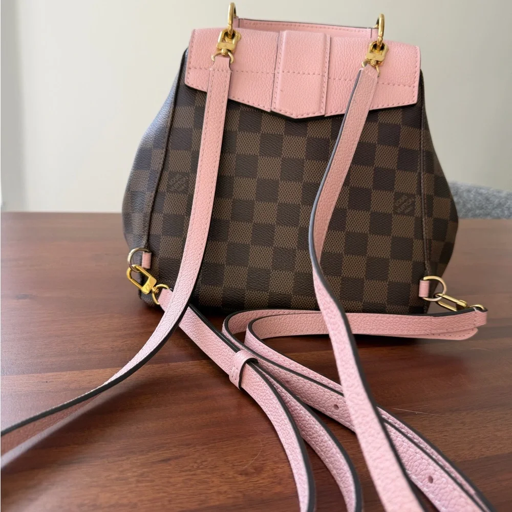 Louis Vuitton Pink and Brown Checkered Backpack - Picture 3 of 6